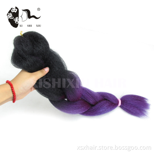 Cheap Price two toned synthetic jumbo braids kinky bulk box braidings